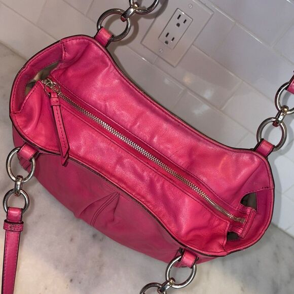 Coach Purse Handbag Leather Pocketbook Alexandria Chain Shoulder Bag - Picture 12 of 16